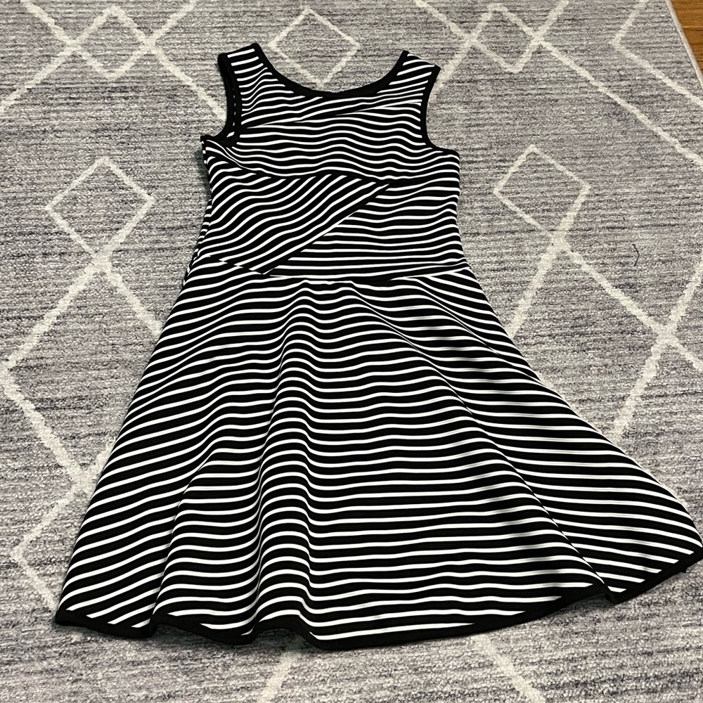 Girls 10 Short Striped Dress